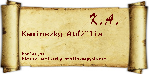 Kaminszky Atália névjegykártya